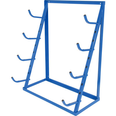Porte-rangement horizontal en acier Vestil, largeur utilisable de 48 po, capacité de 250 lb par bras, bleu