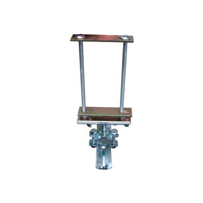 Hubbell End Clamp W/ S Beam Support, 3-1/2"L x 3-1/2"W x 7"H, Gray