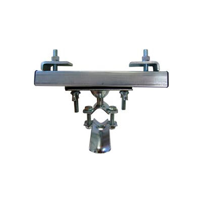 Hubbell End Clamp W/ S-Beam Support, 6-1/2"L x 5-1/2"W, Gray