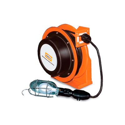 Hubbell ACA16325-HL Industrial Duty Cord Reel with Incandescent Hand Lamp - 16/3c x 25', Aluminum
