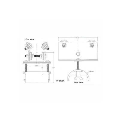 Hubbell Standard Trolley W/ S Beam Support, 5"L x 4-1/2"W x 5"H, Gray