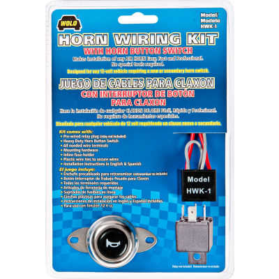 Wolo® Kit de câblage Air Horn avec commutateur de corne - Hwk-1
