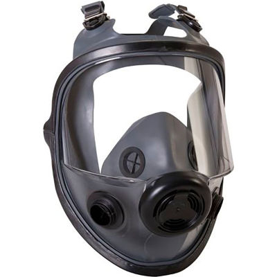 Respirateur à masque complet Honeywell North 5400 avec serre-tête à 4 sangles et connecteurs à double cartouche, S