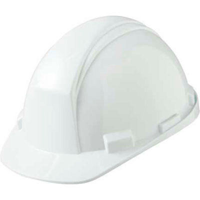 Honeywell North Cap Style Matterhorn White Hard Hat, Suspension 4pt, Coque HDPE, Ajustement Ratchet