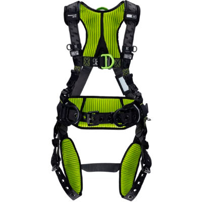 ® Miller H700 Construction Comfort Harness, boucle de langue, arrière, avant et latéral D-Ring, L / XL