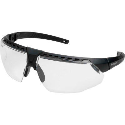Uvex® Avatar Hydroshield Safety Glasses, Black Frame, Clear Lens, Scratch-Resistant, Hard Coat