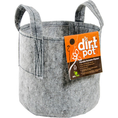 Réflecteur HGDB10 Dirt hydroponique Pot planteur Portable souple avec poignées, 10 Gallons, gris
