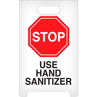 INCOM® Floor Sign 2 Sided English - Stop Use Hand Sanitizer - ASF1012