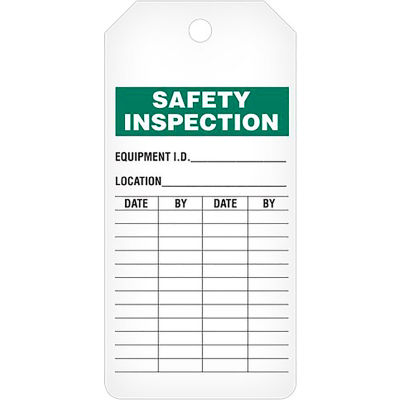 Étiquette d’inspection de sécurité INCOM®, 3 po L x 6-1/4 po H, paquet de 100