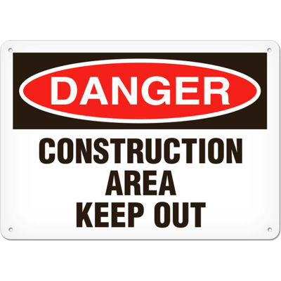 Signes de danger - Zone de construction Keep Out 14"W x 10"H, vinyle adhésif