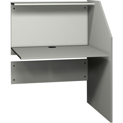 Ironwood Study Carrel Adder, 36-5/8"W x 30"D x 47-7/8"H, Gray