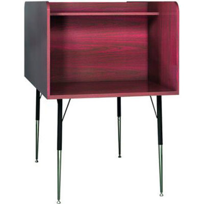 Ironwood Back-to-Back Study Carrel, 35-5/8"W x 58-3/8"D x 52-3/8"H, Mahogany