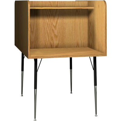 Ironwood Back-to-Back Study Carrel, 35-5/8"W x 58-3/8"D x 52-3/8"H, Natural Oak