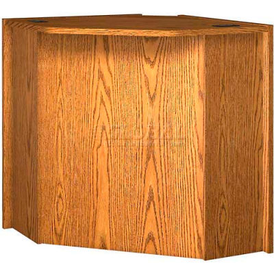 39" Radius Corner Connector - 51-3/8"W x 36-3/8"D x 39-1/4"H Oak
