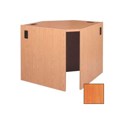 39" Radius Corner Connector - 51-3/8"W x 36-3/8"D x 39-1/4"H Oiled Cherry