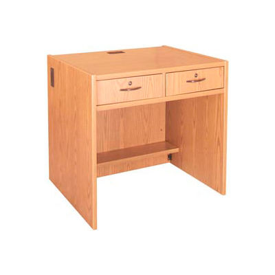 Two-Drawer Unit - 36"W x 30-1/8"D x 32-1/8"H Amber Ash