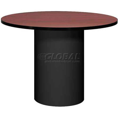 Ironwood 42" Round Conference Table Mahogany Top/Black Base