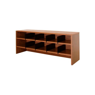 Desk Top Organizer 48"W 2-Shelves - 47"W x 12"D x 18"H Oak