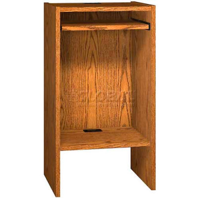 Computer Workstation - 23-5/8"W x 18"D x 43-1/8"H Oak