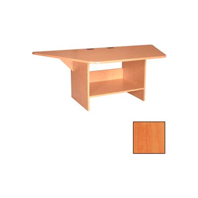 32" Half Hexagon Workstation - Oiled Cherry