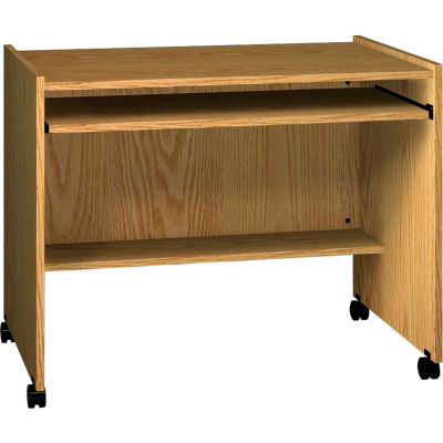 Ironwood Computer Station, 38"W x 24-1/8"D x 31-1/4"H, Natural Oak