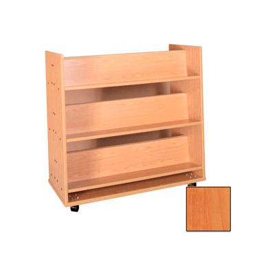 Book Truck - 6 Shelves - 42"W x 18"D x 42-1/2"H Oiled Cherry