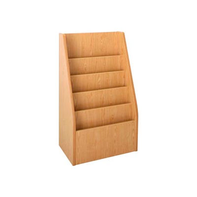 Magazine Display - End-of-Range 42H - 23-7/8"W x 15"D x 42"H Amber Ash