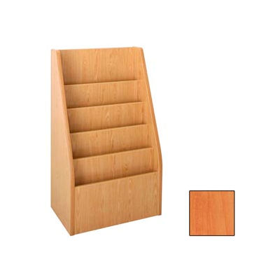 Magazine Display - End-of-Range 42H - 23-7/8"W x 15"D x 42"H Oiled Cherry