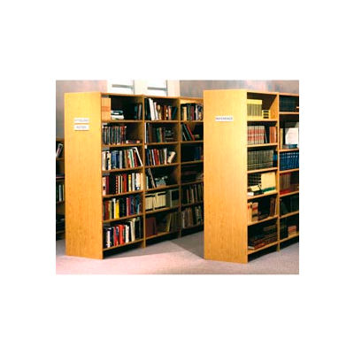 84" Double Face Shelving Adder - 36"W x 24"D x 83-3/4"H Amber Ash
