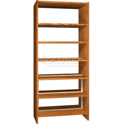 84" Double Face Shelving Base - 37"W x 24"D x 83-3/4"H Oak