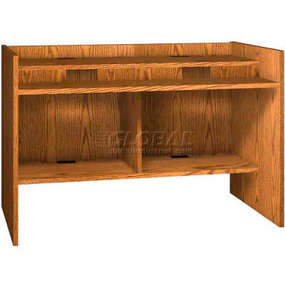 60" x 32" Patron Access Station - 60"W x 30"D x 39-1/8"H Oak