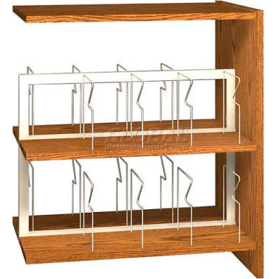 42" Picture Book Shelving Adder - 36"W x 23-7/8"D x 40-7/8"H Oak