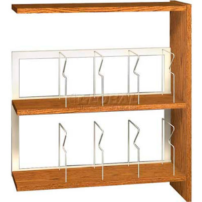 42" Picture Book Shelving Adder - 36"W x 12-1/2"D x 40-7/8"H Oak