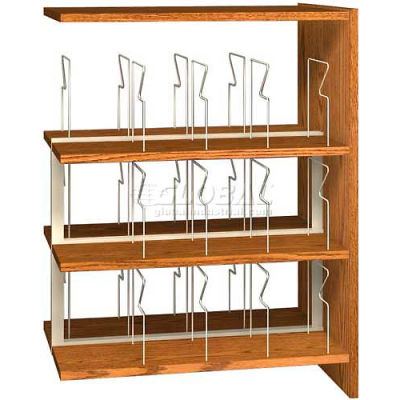 48" Double Face Picture Book Adder - 36"W x 23-7/8"D x 47-1/4"H Oak
