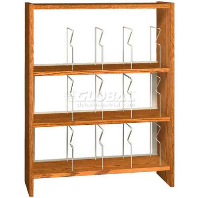 48" Picture Book Shelving Base - 37"W x 12-1/2"D x 47-1/4"H Amber Ash