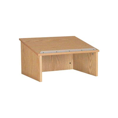 Table top Podium / Lectern - 24"W x 19-3 / 4"D x 13-3 / 4"H Natural Oak