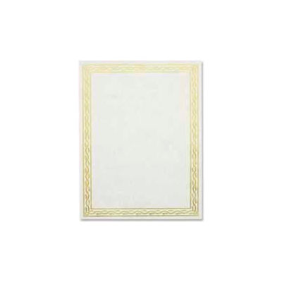 Geographics® Blank Serpentine Certificate, Golden Seal, 11" x 8-1/2", 12 pk