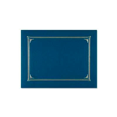 Geographics® Linen Certificate Cover, 12-1/2" x 9-3/4", Navy Blue, 6/Pack