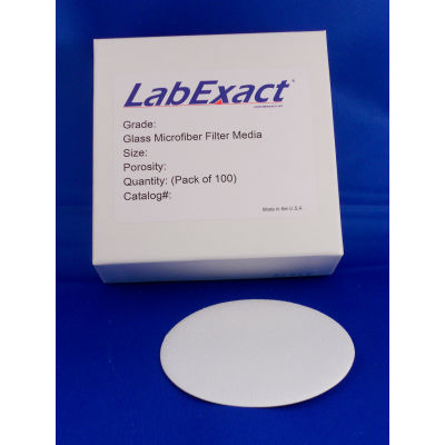 LabExact Grade A Binderless Glass Microfiber Filter 0,3 mm Thick, 2,1 cm Dia., 1,6 um, 100 PK