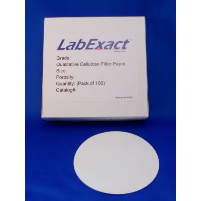 LabExact Grade CFP3 Qualitative Cellulose Filter Paper 0,32 mm Thick, 5,5 cm Dia., 6 um, 100 PK