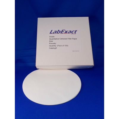 LabExact Grade CFP43 Qualitative Cellulose Filter Paper 0,21 mm Thick, 9 cm Dia., 16 um, 100 PK