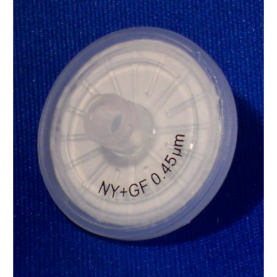 Filtres à seringues en nylon LabExact w/ Fibre de verre PreFilter Non Stérile 0,22 um, 25 mm, 100 PK
