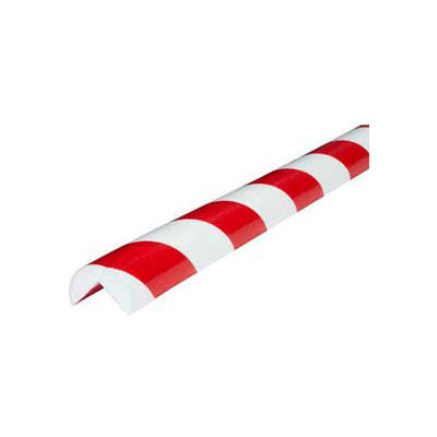 Knuffi 90 degrés angle Bumper Guard, tapez A, 196-3/4" L x 1-9/16" W, rouge & blanc, 60-6700-2