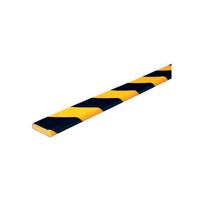 Knuffi plat Bumper Guard, Type F, 196-3/4" L x 1-9/16" W x 7/16 « H, Black & jaune, 60-6750