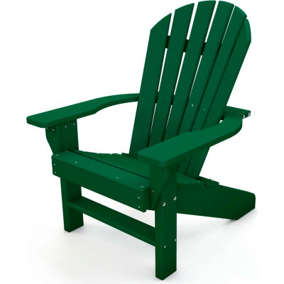 Grenouille mobilier recyclé chaise Adirondack de bord de mer en plastique, vert