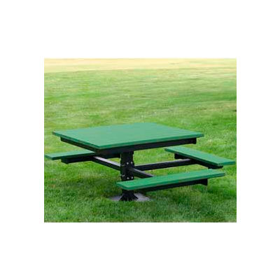 Frog Furnishings Recycled Plastic 4 ft. T-Table, ADA, Green