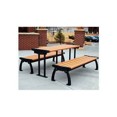 Frog Furnishings Recycled Plastic 6 ft. Heritage Table Black Frame, Cedar