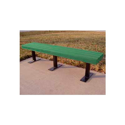 Frog Furnishings Recycled Plastic 6 ft. Trailside Bench, Green Bench/Black Frame