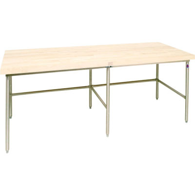 John Boos Bakery Production Table Frame - NSF Approved Galvanized Legs 168"W x 36"D