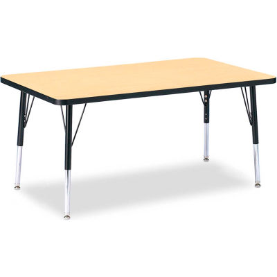 Berries® Rectangle Table d’activité, W 30" x 48 « L x 15 » à 24 « H, érable classique